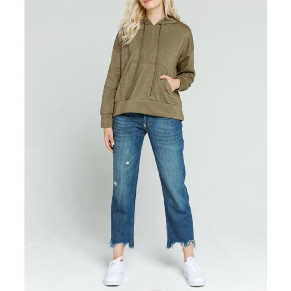 FP Movement | NWOT Army Green Work It Out Soft Oversized VSCO Hoodie Sweatshirt - Picture 16 of 16